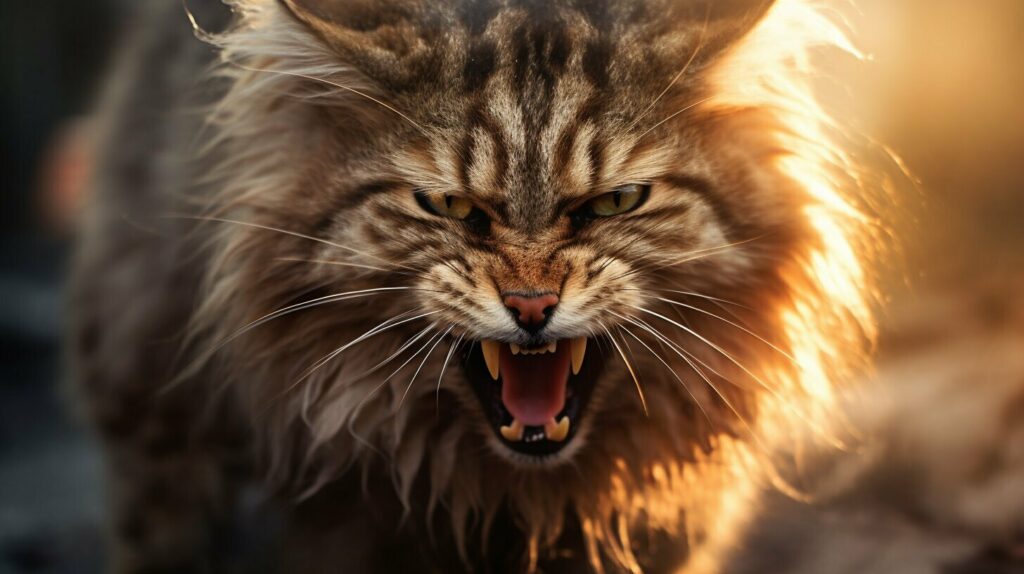 Aggressive cat