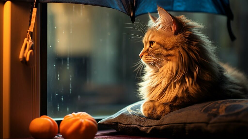 Keeping your cat content in rainy season